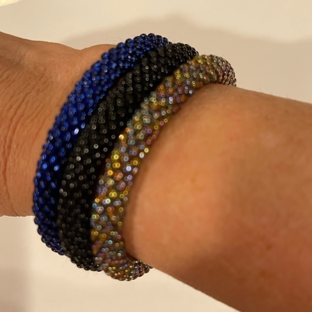 Sashka hand made beaded bracelet stack‎